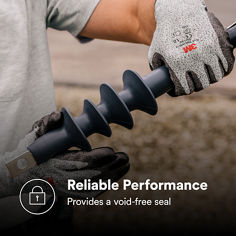 This is an infographic of 3M™ Cold Shrink QT-III Termination Kit 7620-S, 7680-S & 7690-S Series, Image 2. RELIABLE PERFORMANCE: Provides a void-free seal. Disclaimer: 3M believes that the 3M product photos used here are substantially similar to, by may not exactly depict, the actual 3M product. Please see 3M product specifications for detailed product information. As always, before using the 3M product, you must evaluate it and determine if it is suitable for your intended application.