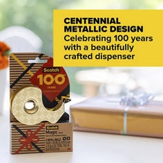 Scotch® Magic™ Tape Gold, 123R-G100, 3/4 in x 550 in, B+ Image 3