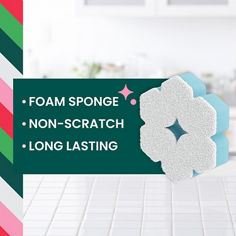Scotch-Brite® Snowflake Non Scratch Scrub Sponge NS1-H25, B+ Image 01