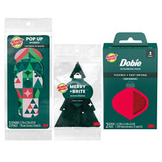 Scotch-Brite® Holiday Zero Scratch Scrub Sponge, H25, B+ Main In Pack Image