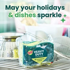 Scotch-Brite® Holiday Heavy Duty Scrub Sponge HD-3-H25, B+ Image 03