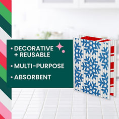Scotch-Brite® Holiday Print Sponge Cloth 9055-H25, B+ Image 01