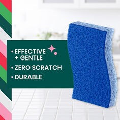 Scotch-Brite® Holiday Zero Scratch Scrub Sponge MP-3-H25, B+ Image 01