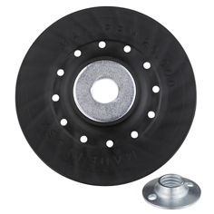 Tampon d’appoint pour disques en fibre avec écrou de retenue 3M(MC), PP5005MSSH, noir, 127 mm