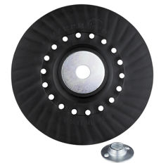 Tampon d’appoint pour disques en fibre avec écrou de retenue 3M(MC), PP5007MSSH, noir, 177,8 mm 