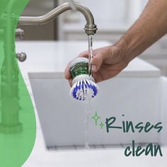 Scotch-Brite® Soap-Dispensing Palm Brush 495, A+ Rinse Claim