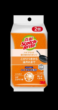 3M™ 百利™ 日系海綿菜瓜布-混珠細緻2片裝