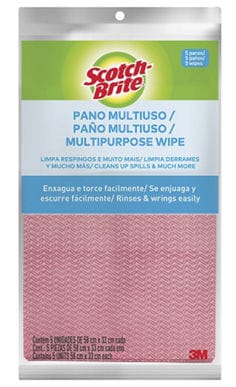 Pano multiuso rosa, 25 unidades