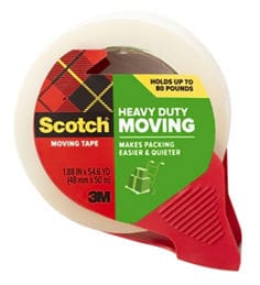 Scotch® Heavy Duty Moving Tape, 3550-RD, 3" Core, Refillable Dispenser
