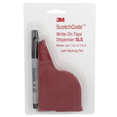 3M™ ScotchCode™ Wire Marker Write-On Dispenser with Tape and Pen SLS, 1.0 in x 2.125 in