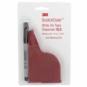 3M™ ScotchCode Wire Marker Write-On Dispenser with Tape and Pen SLS, 1.0 in x 2.125 in, 10/Case image 3M™ ScotchCode Wire Marker Write-On Dispenser with Tape and Pen SLS, 1.0 in x 2.125 in, 10/Caseimage