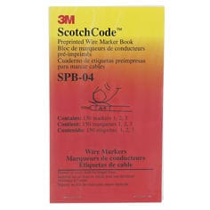 3M™ ScotchCode™ Pre-Printed Wire Marker Book SPB-04