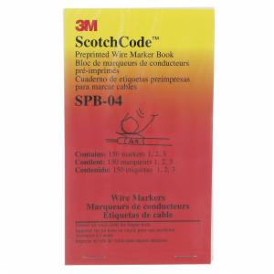 3M™ ScotchCode Pre-Printed Wire Marker Book SPB-04, black print on a white background highlights the characters, 5/Bag image 3M™ ScotchCode Pre-Printed Wire Marker Book SPB-04, black print on a white background highlights the characters, 5/Bagimage