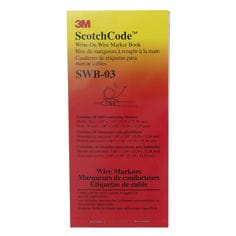 3M™ ScotchCode™ Write-On Wire Marker Book SWB-03, 1 in x 2.85 in