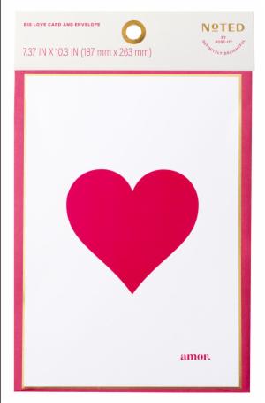 Post-it Noted Oversized Card NTDV26-LC-1, Pink, 7.37×10.37in (18.7 x 26.3cm)image