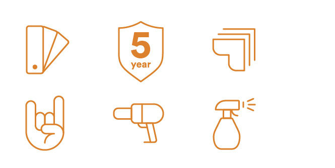 一組圖標象徵車主的好處。