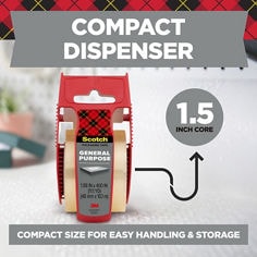 Scotch™ packaging tape bplus compact dispenser image, compact dispenser