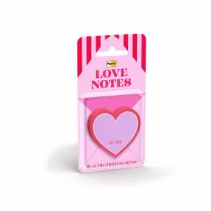 Post-it Heart Note SVAL26-HN-5, 2 x 1.9in (50.8 x 48.2mm), Purple-Red, 100 sheet 100% PEFC, SGSCH-PEFC-COC-110078image