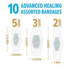 Nexcare™ Advanced Waterproof Bandages AWB-10, B +, Image 1, Assorted Bandages