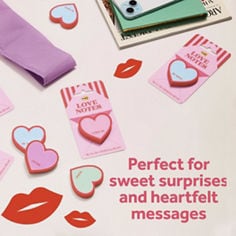 Post-it™ love notes, stick securely and remove cleanly, celebrate valentine's and Galentine's day in style, recyclable notes, Ideal for love notes.