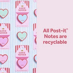 Post-it™ love notes, stick securely and remove cleanly, celebrate valentine's and Galentine's day in style, recyclable notes, Ideal for love notes.