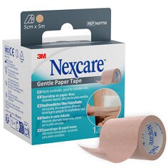 7100396689-nexcare-gentle-paper-tape-tan-12-5mm-x-5m-1-roll-next-to-pack.tif