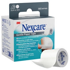7100397191-nexcare-gentle-paper-tape-tan-50mm-x-5m-1-roll-next-to-pack.tif