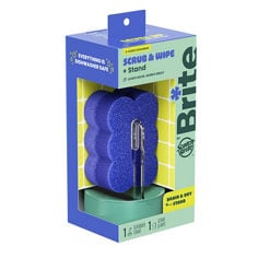 Brite by Scotch-Brite™ Scrubber & Stand BRSS-3, In Pack, Rightside Image