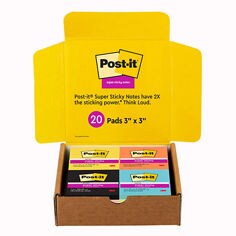 3M™ Post-it® Super Sticky Notes 654-20SSMXSIOC