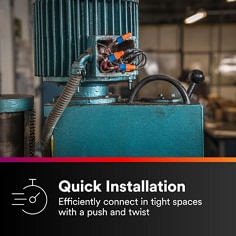 This is an infographic of 3M™ Performance Plus™ Wire Connector B/G+JUG, 250 per Jug, 2000/Case, Image 01.