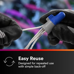 This is an infographic of 3M™ Performance Plus™ Wire Connector B/G+JUG, 250 per Jug, 2000/Case, Image 02.