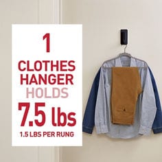 Command™ bplus 17029 es hook holds ,  folding clothes hanger