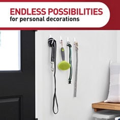 Command™ bplus white endless possibilities 2 , white medium hooks hanging