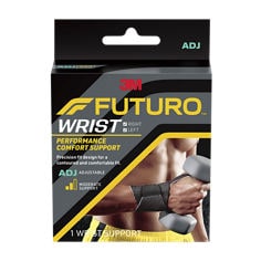 FUTURO™ 01036ENR wrist support adjustable In Package English center , performance comfort support, Precision fit design for a contoured and comfortable fit