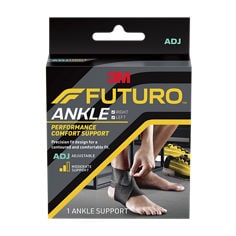 FUTURO™ 01037ENR ankle support adjustable In Package English center , performance comfort support, Precision fit design for a contoured and comfortable fit