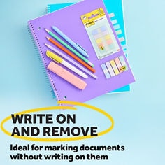 post-it-pastel-flags-683-5pastel-2026-B+-write-on.jpg, 5 flags pads, 0.47 by 1.7 inches flags, 5 multicolor pads, 100 flags pads,  flags, dispenser, easily organize, write on, on the go flags, curated pastel colors, colorful reminders, find it fast, ecommerce asset.