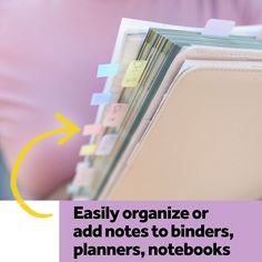 post-it-pastel-tabs-686-coast-2026-B+-easily-organize.jpg, 3 tabs pads, 1.0 by 1.5 inches, pads with 36 tabs, dispensers, easily organize, write on, on the go, curated pastel, colorful palette, writeable surface, durable, repositionable, helps you stay organized and on track, crate order, durable tabs,