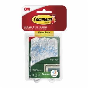 Command Outdoor Light Clips 17017CLRAWVPES, 32 Light Clips, 36 Strips image Command Outdoor Light Clips 17017CLRAWVPES, 32 Light Clips, 36 Stripsimage