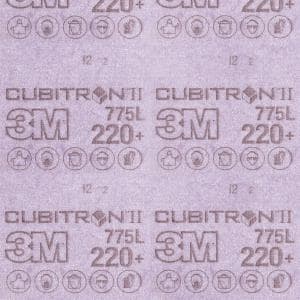 3M™ Cubitron II Hookit Film Sheet 775L, 220+ 3MIL, 2-3/4 in x 16-1/2 inimage