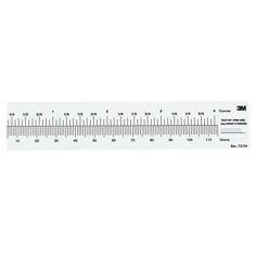 White replacement ruler for use with 3M Universal Cutting Tool to accurately cut 3M Wheel Weights to the exact weight required