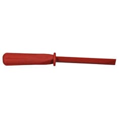 Red, wedge shaped tool for removal of 3M Wheel Weights