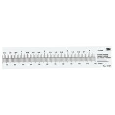 White replacement ruler for use with 3M Universal Cutting Tool to accurately cut 3M Wheel Weights to the exact weight required