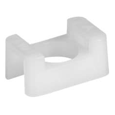 3M Cable Tie Base 06299, Screw Mount, Natural/Nylon, 0.6 in x 0.41 in, 100 per bag