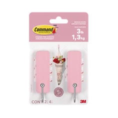 Command™ Medium Hooks 17034BS-2EF, Blossom, 2 hooks, 4 strips/pack, LTO