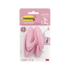 Command™ Medium Designer Hook 17081BS-4EF, Blossom, 4 hooks, 6 strips/pack, LTO