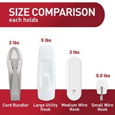 Command™ Bplus home organization kit size comparison e-commerce image