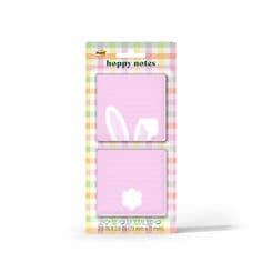 Post it®, hoppy notes EAS26-HN2-1, pink white cfip, JPG file, cute sticky notes, swoon worthy stationary, easter collection, no surface damage, sustainable recyclable notes.
