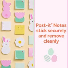 Post it®, Hoppy Notes, EAS26-HN-1 B+ 03, JPG file, hoppy notes Easter Collection, perfect for sweet surprises, stick securely and remove cleanly, all post-it notes are recyclable, gift ready, oh so cute, celebrate easter in style.