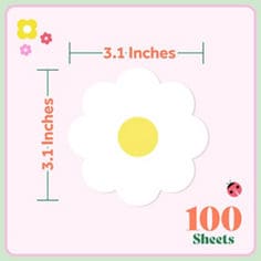 Post it®, Hoppy Notes, EAS26-HN-4 B+ 01, JPG file, hoppy notes Easter Collection, perfect for sweet surprises, stick securely and remove cleanly, all post-it notes are recyclable, gift ready, oh so cute, celebrate easter in style, 3.1 x 3.1 in, white and yellow daisy flower notes, 100 sheets per pad.