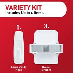 Command™ Pantry kit Package contents B+ large utility hook, broom gripper, pantry kit B+
